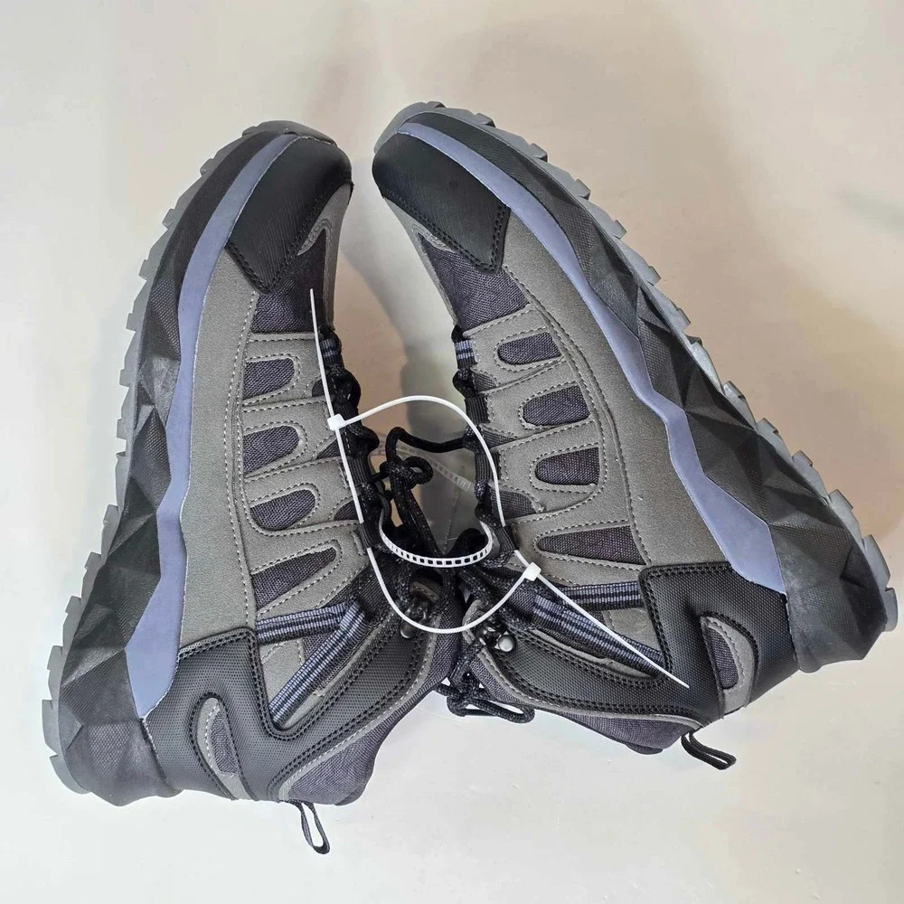 Hi-Tec Recharge Mid Men's Hiking Boots Gray Black Casual Shoes Size 7.5 M